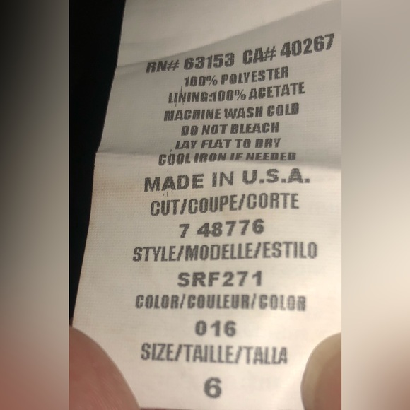 CDC Caren Desiree Black Fit & Flare, Spaghetti Strap Polka Dot Midi Dress, SZ 06 - Picture 12 of 16